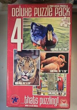 Cardinal Games Deluxe Jigsaw Puzzle Pack 4-Set